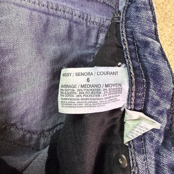 Nine West Women's Bootcut Blue Jeans Size 6/28 Flap Pockets Mid Rise 32x31 E631 - Picture 5 of 13